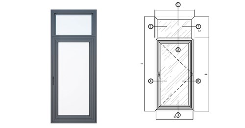 Thiết kế mẫu cửa sổ 1 cánh nhôm Xingfa