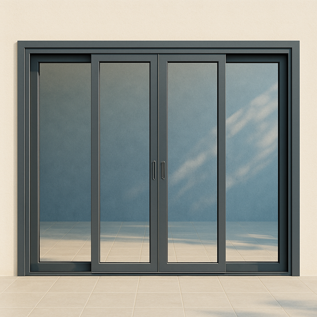 Cửa đi mở trượt - 4 cánh - Hệ SD115