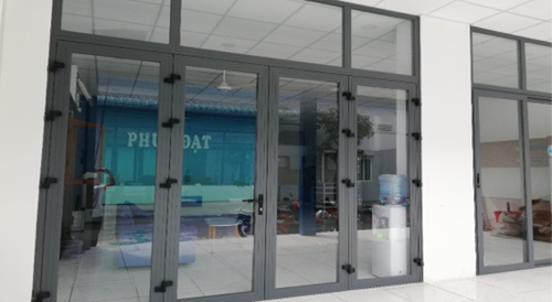 Hệ cửa nhôm kính mở quay kết hợp mở xếp