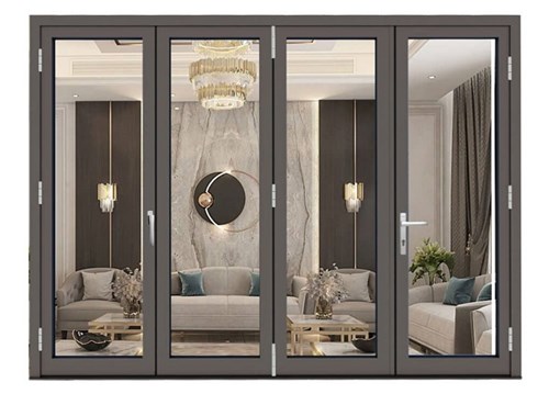 Cửa đi 4 cánh xếp trượt nhôm Xingfa Class A