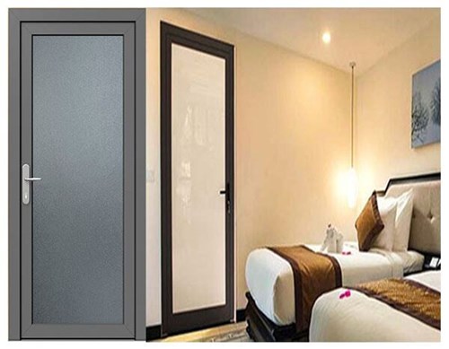 Mẫu cửa nhôm Xingfa phòng ngủ kết hợp kính mờ sang trọng