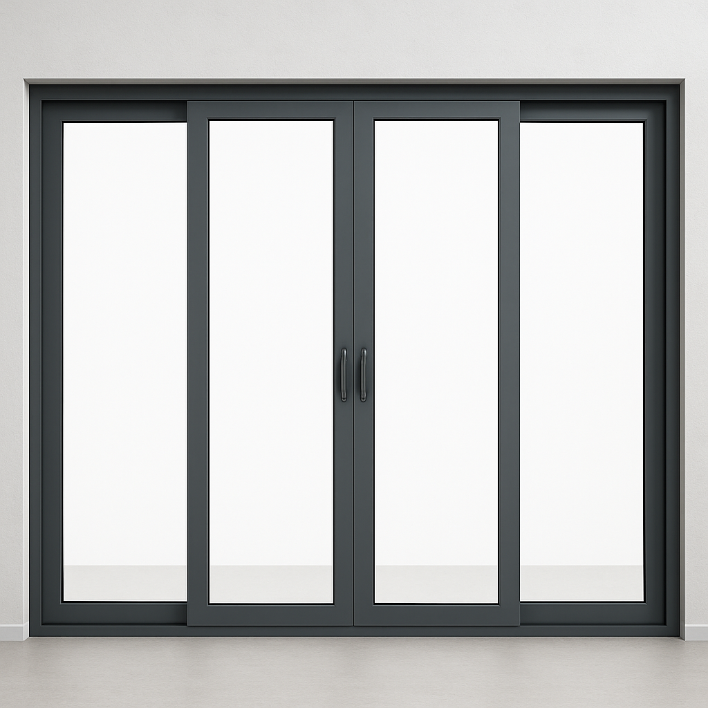 Cửa đi mở lùa - 4 cánh - Hệ A115