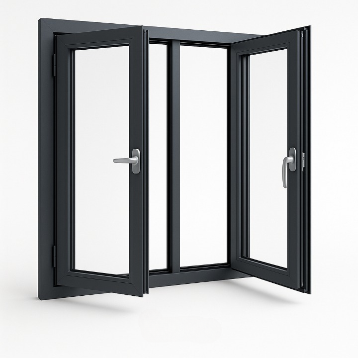 Cửa sổ mở quay -  2 cánh - Hệ R70