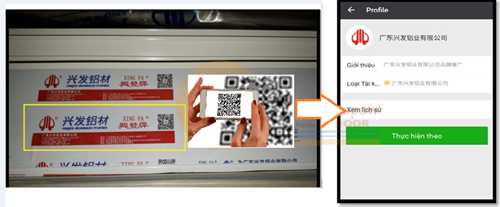 Nhận biết thông qua mã QR code