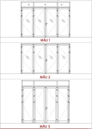 Cấu tạo thiết kế cửa nhôm 4 cánh đi Xingfa
