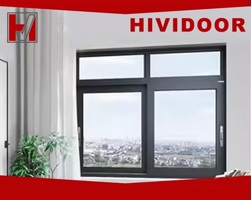 Cửa sổ Xingfa 2 cánh cửa lùa hệ khung sơn đen cách nhiệt