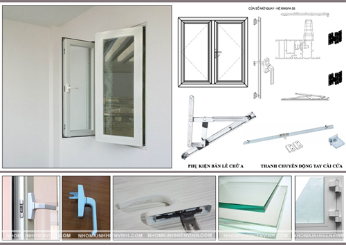 Các bộ phận trong cấu tạo cửa nhôm Xingfa chính hãng