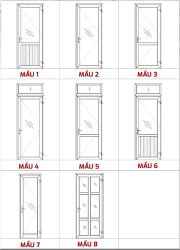 Mẫu cửa nhôm Xingfa 1 cánh đẹp