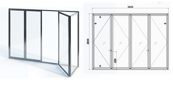 Mẫu cửa đi nhôm xingfa xếp trượt được ưa chuộng