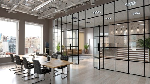 Mẫu vách kính cường lực với kiểu dáng hiện đại
