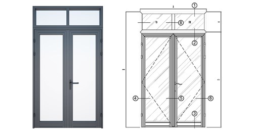 Thông số kỹ thuật của cửa đi 2 cánh nhôm Xingfa