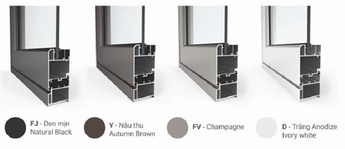 Hệ màu thanh nhôm Maxpro.JP mang vẻ đẹp sang trọng